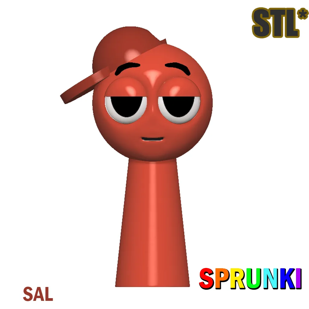 Sprunki Incredibox Sal STL 3D Model Character Fanart