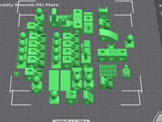 PrintABlok:Battlemecha Frame with basic pilot articulated ki