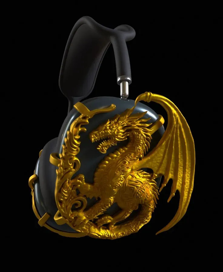 Headphone cover for Apple Airpods Max Dragon Fantasy