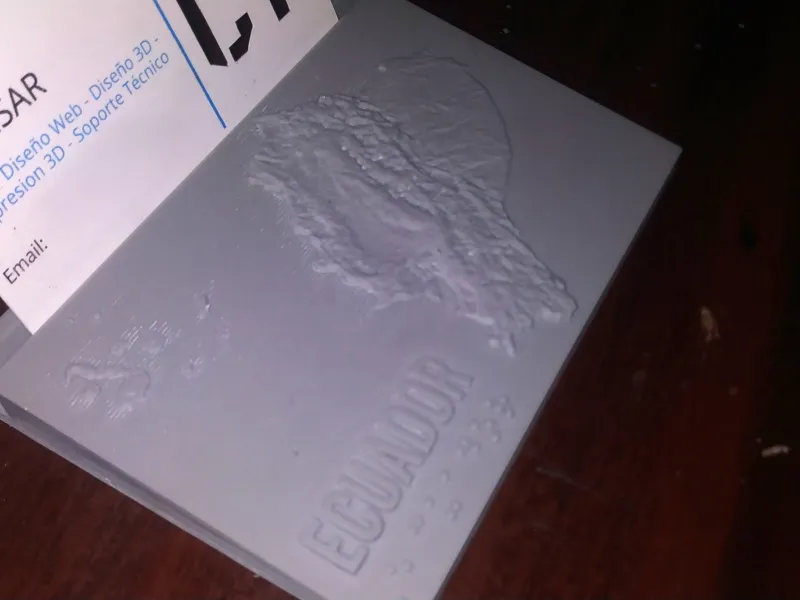 Business card holder with Ecuador Map
