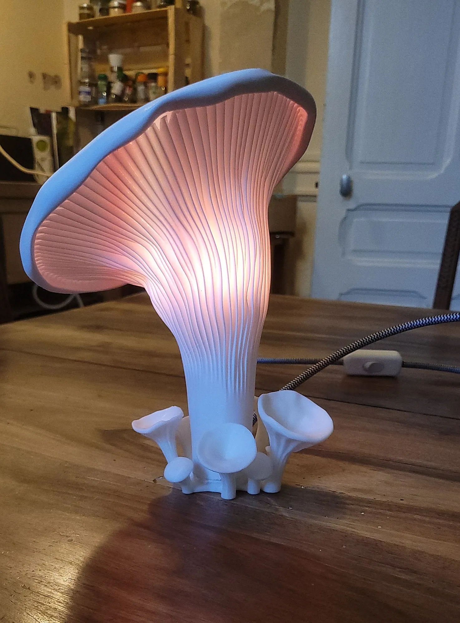 Glowing mushroom lamp