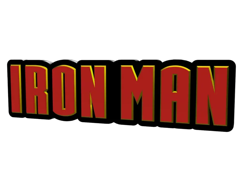 Iron Man (2008) - 3D Multicolor Sign/Logo