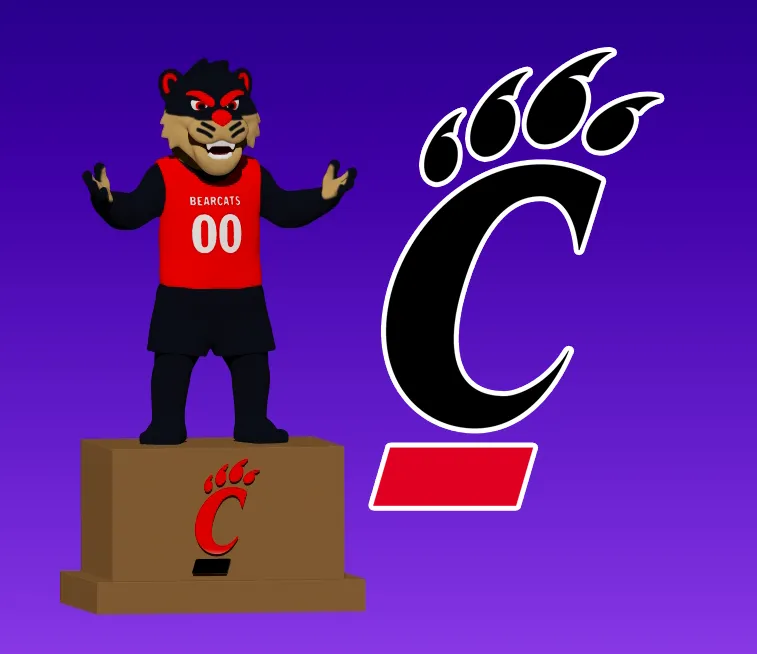 NCAA - CINCINNATI BEARCATS FOOTBALL MASCOT STATUE