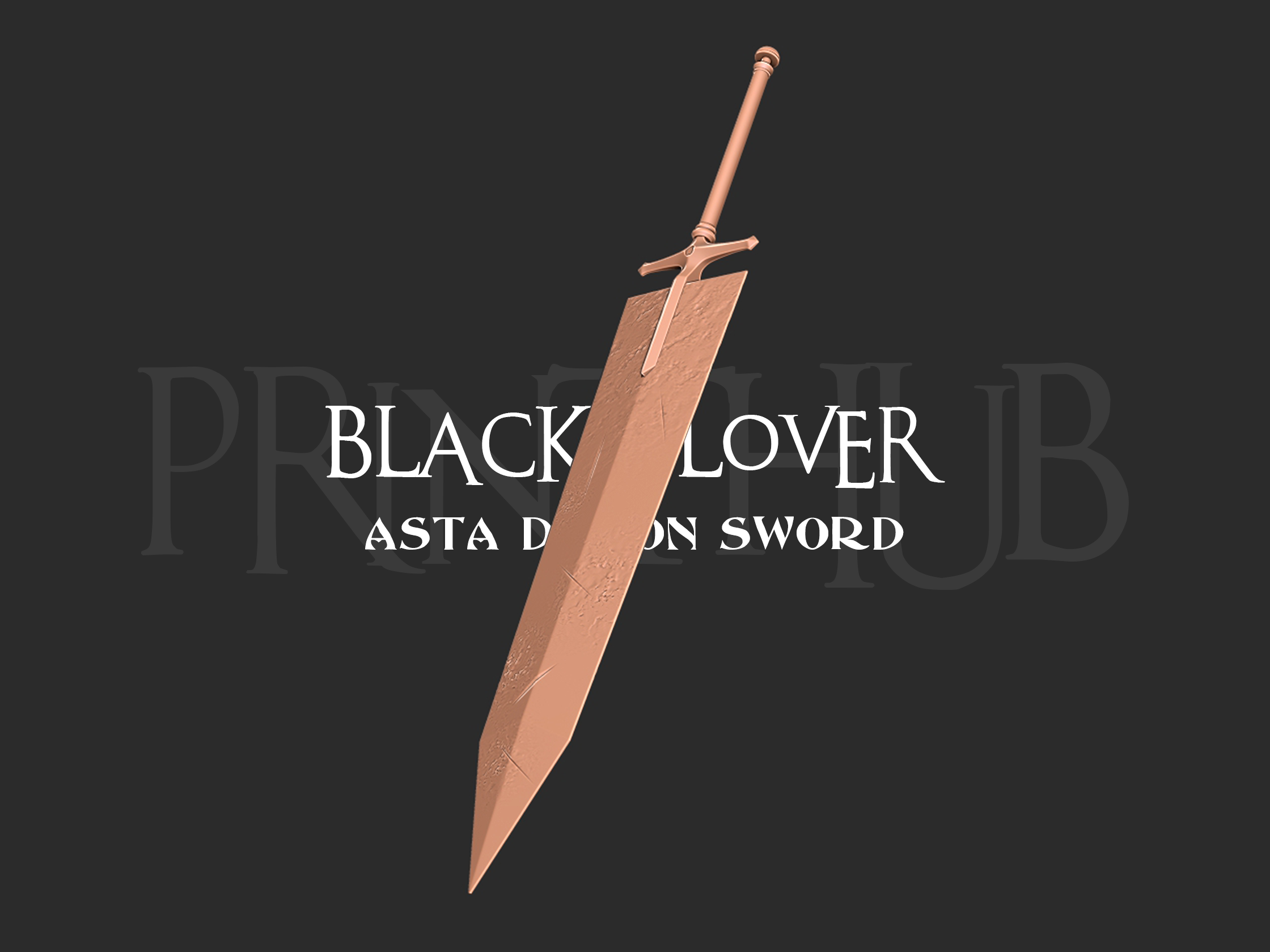 Asta Demon Slayer Sword - Black Clover Weapon | 3D models download ...