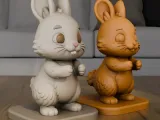 Cute Bunny STL 3D Print Model Rabbit Figurine-6