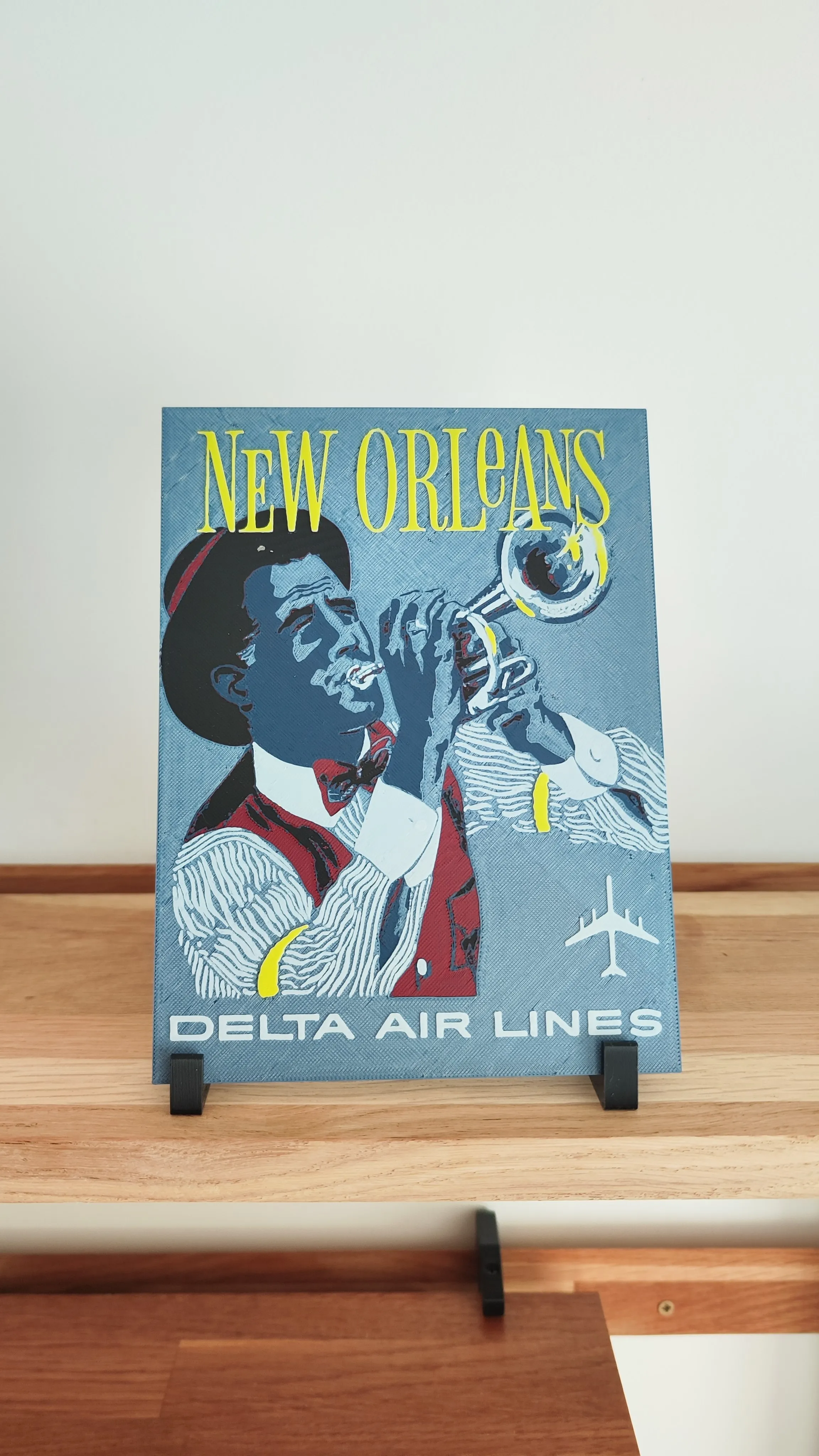 Vintage delta airlines poster for New Orleans - Hueforge
