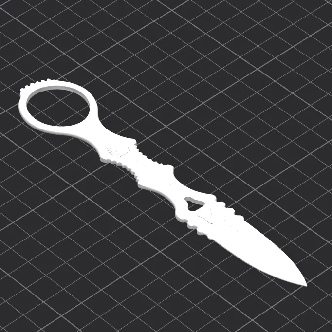 Ergonomic Karambit Knife – Finger Ring Design  3D Printable -1