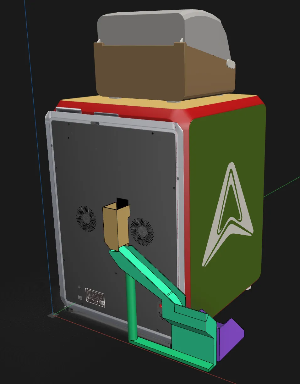 Creality K2 Plus Poop Slider !!! (Won't block the fan)