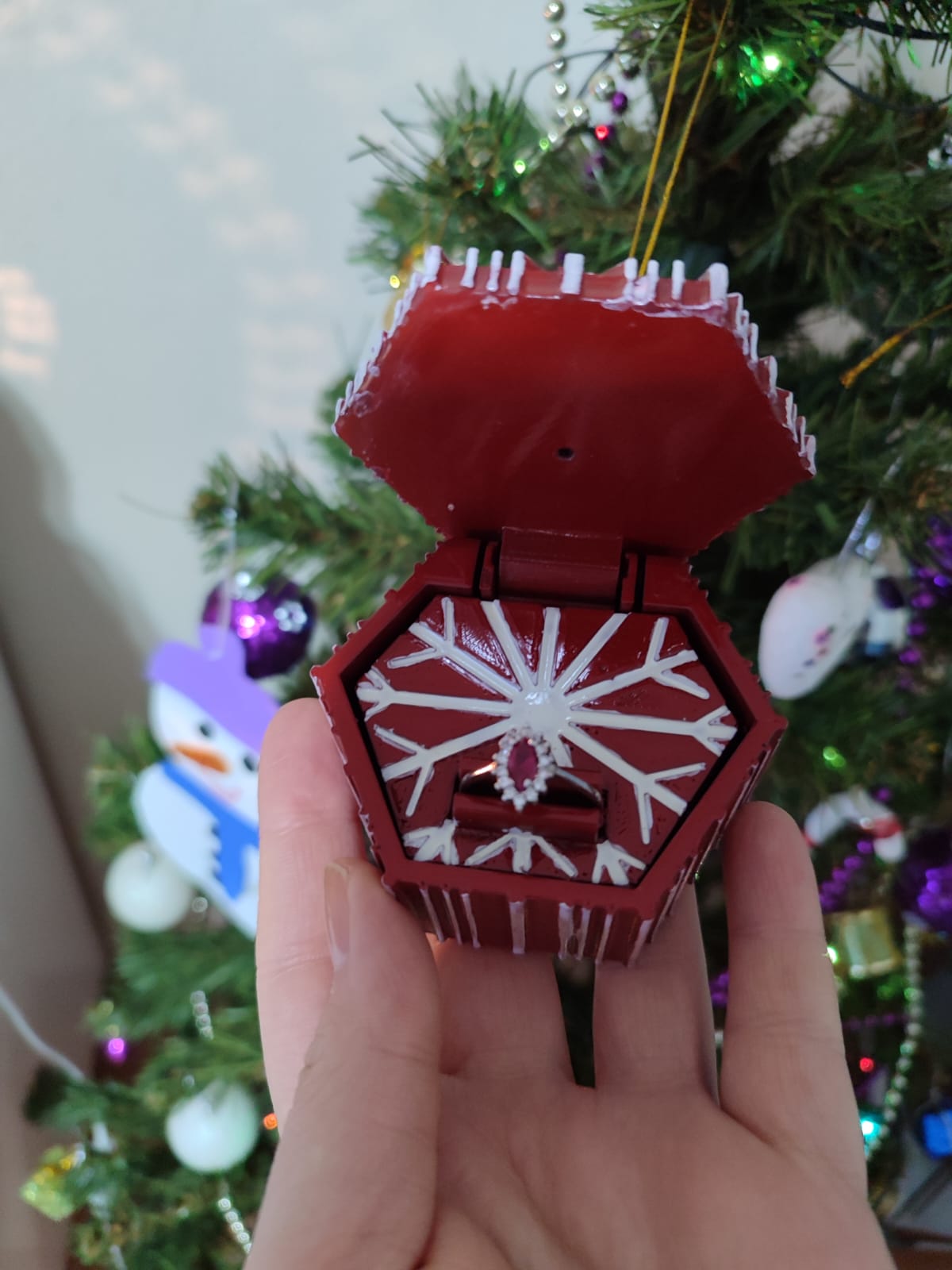 Snowflake Ring Box Tree Ornaments