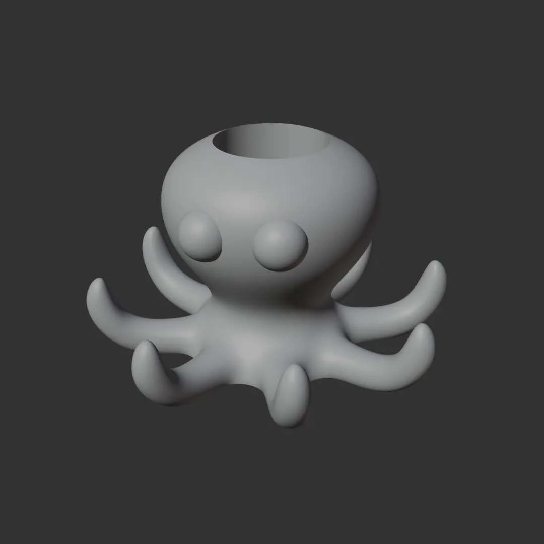 Octopus pencil holder