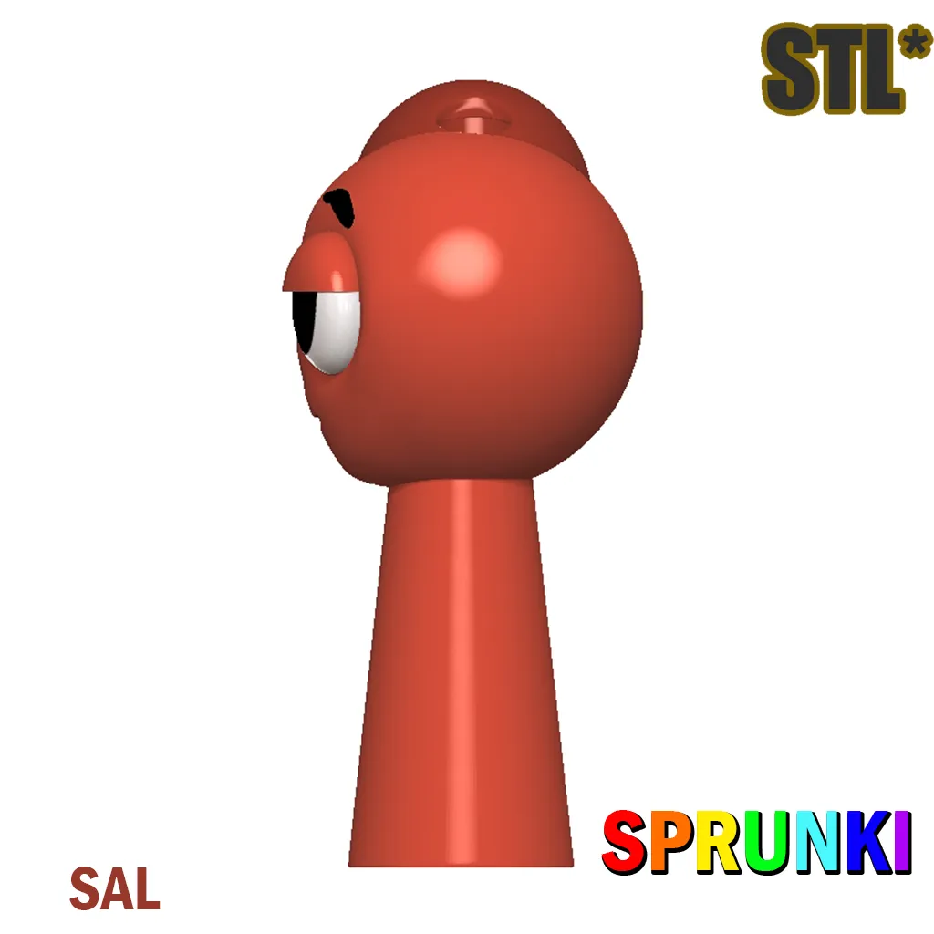 Sprunki Incredibox Sal STL 3D Model Character Fanart