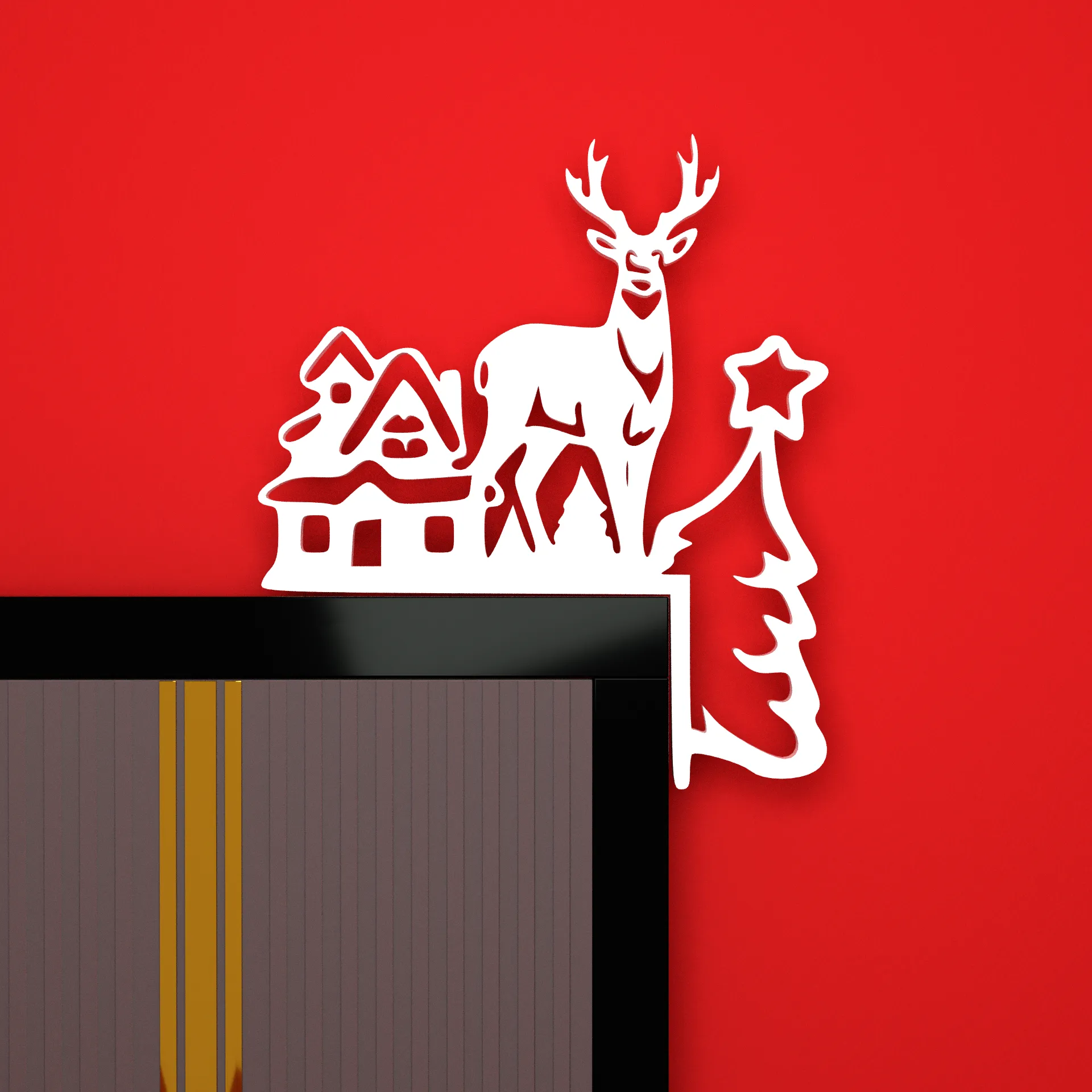 Christmas door corner decor