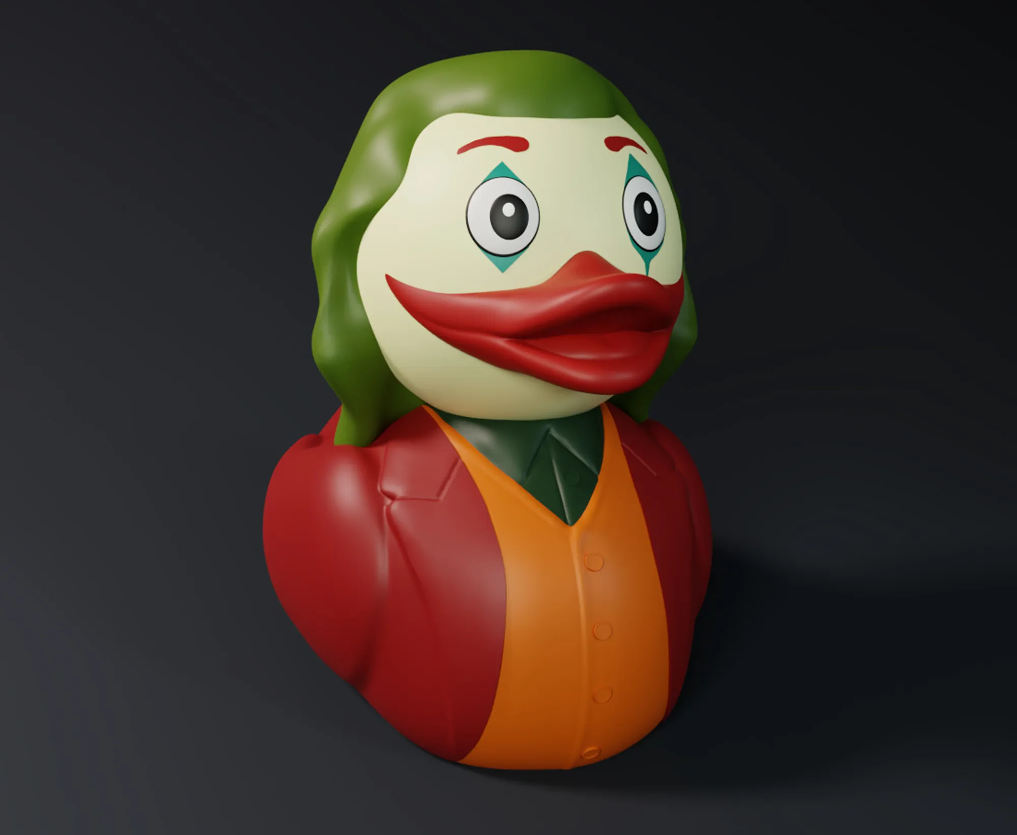 Cute "The Joker" Rubber Duck