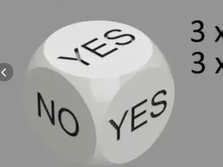cube yes no dicce