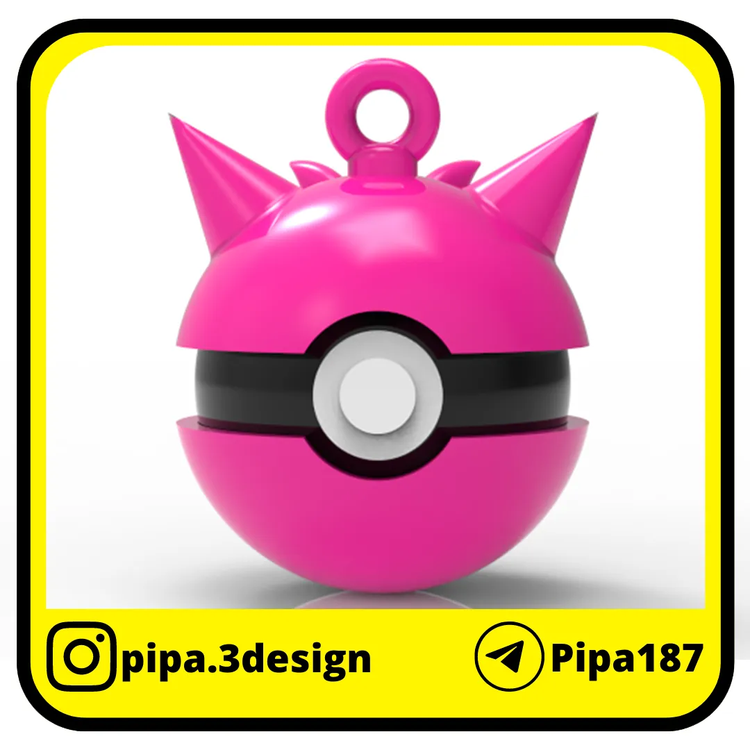 POKEMON CHRISTMAS ORNAMENTS - POKEBALLS GENGAR