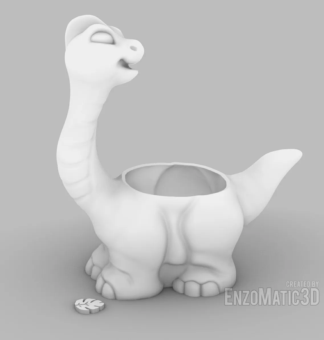 flower pot dinosaur planter pencil holder STL