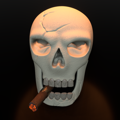 SmokingSkull 3d model