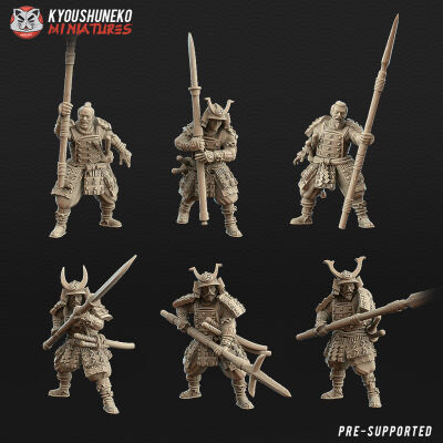 Japanese Samurai Spearmen 3d model