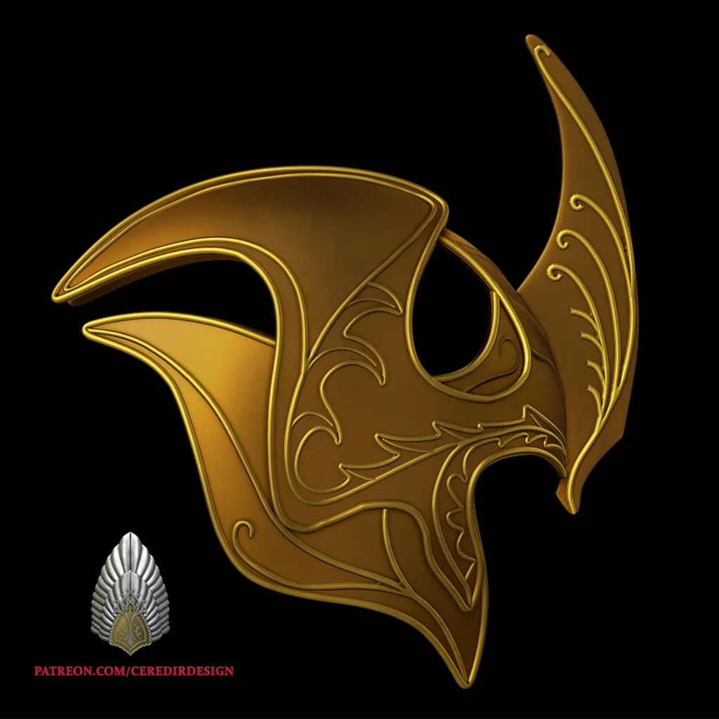 Elven Galadhrim Helmet Lord of the rings 3d digital download