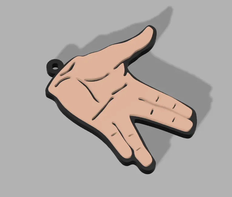 star trek hand keychain