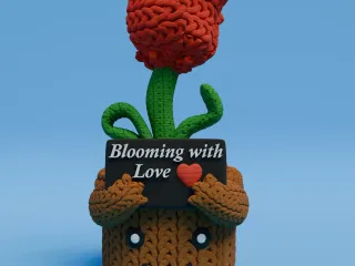 knitted rose plant (cute)