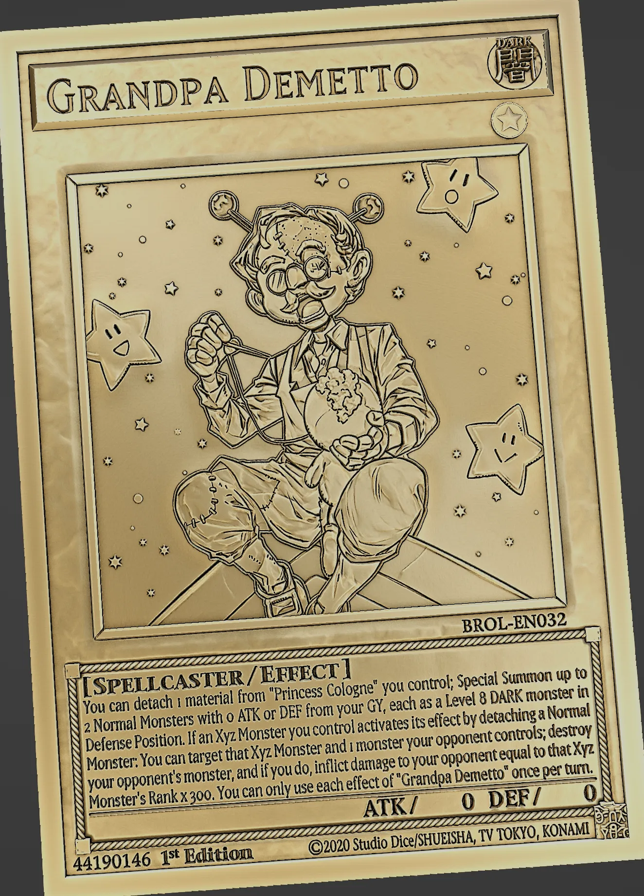 yugioh grandpa cards Demetto BROL Secret Rare 1st Ed Grandpa's awesome super rare card.