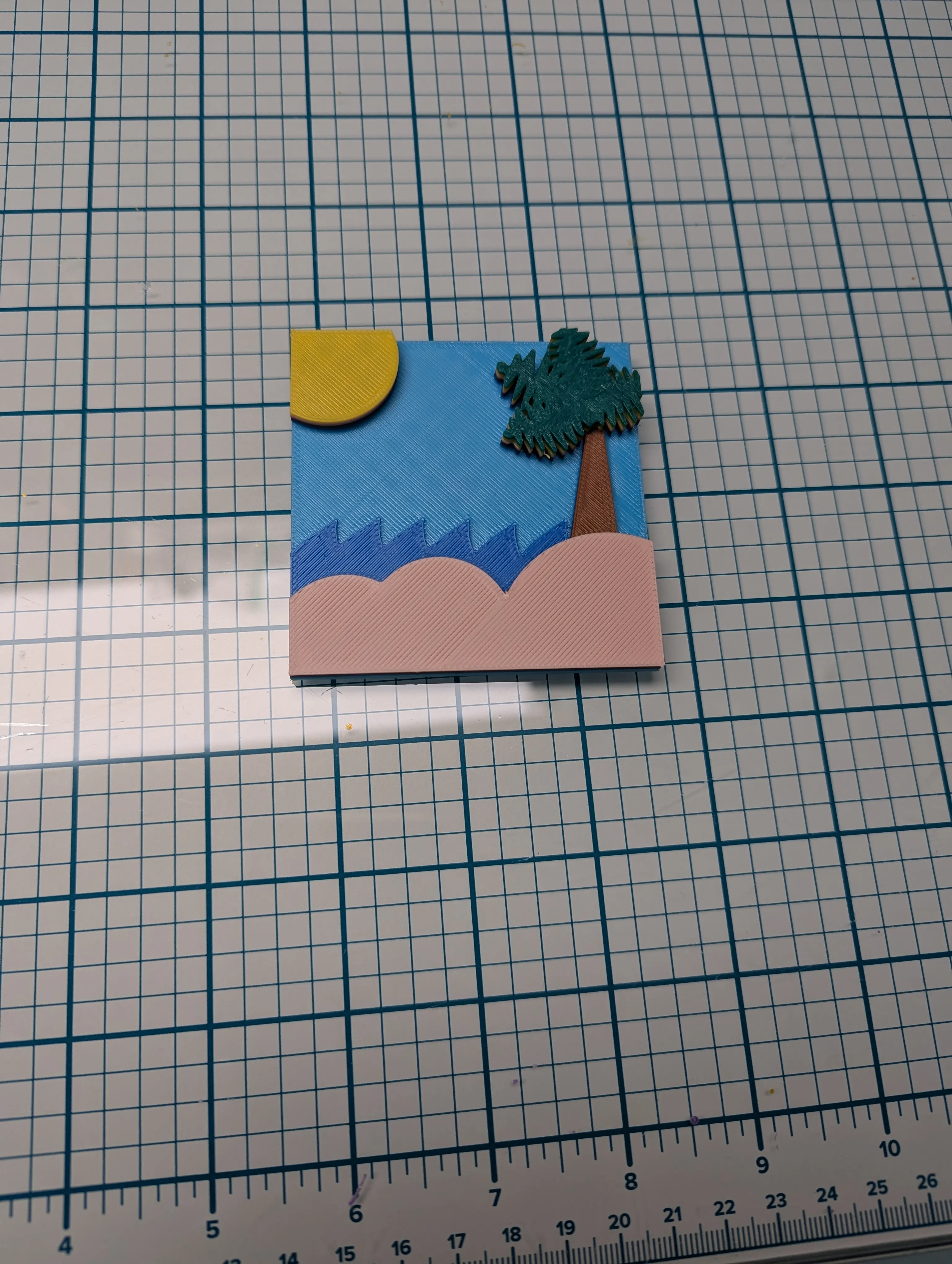 Color-by-Layers! Beach Magnet