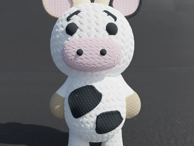 Adorable vaca tejida