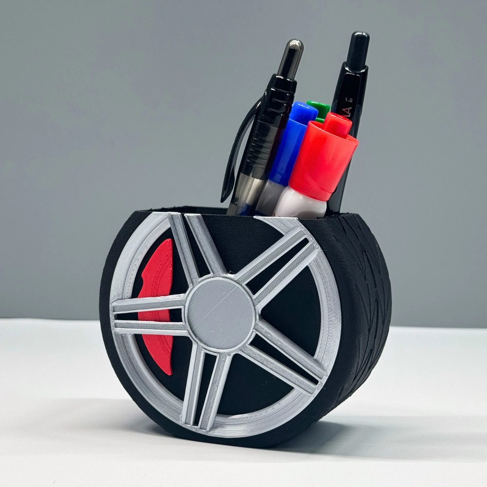 3D Printable Car Wheel Desktop Accessory