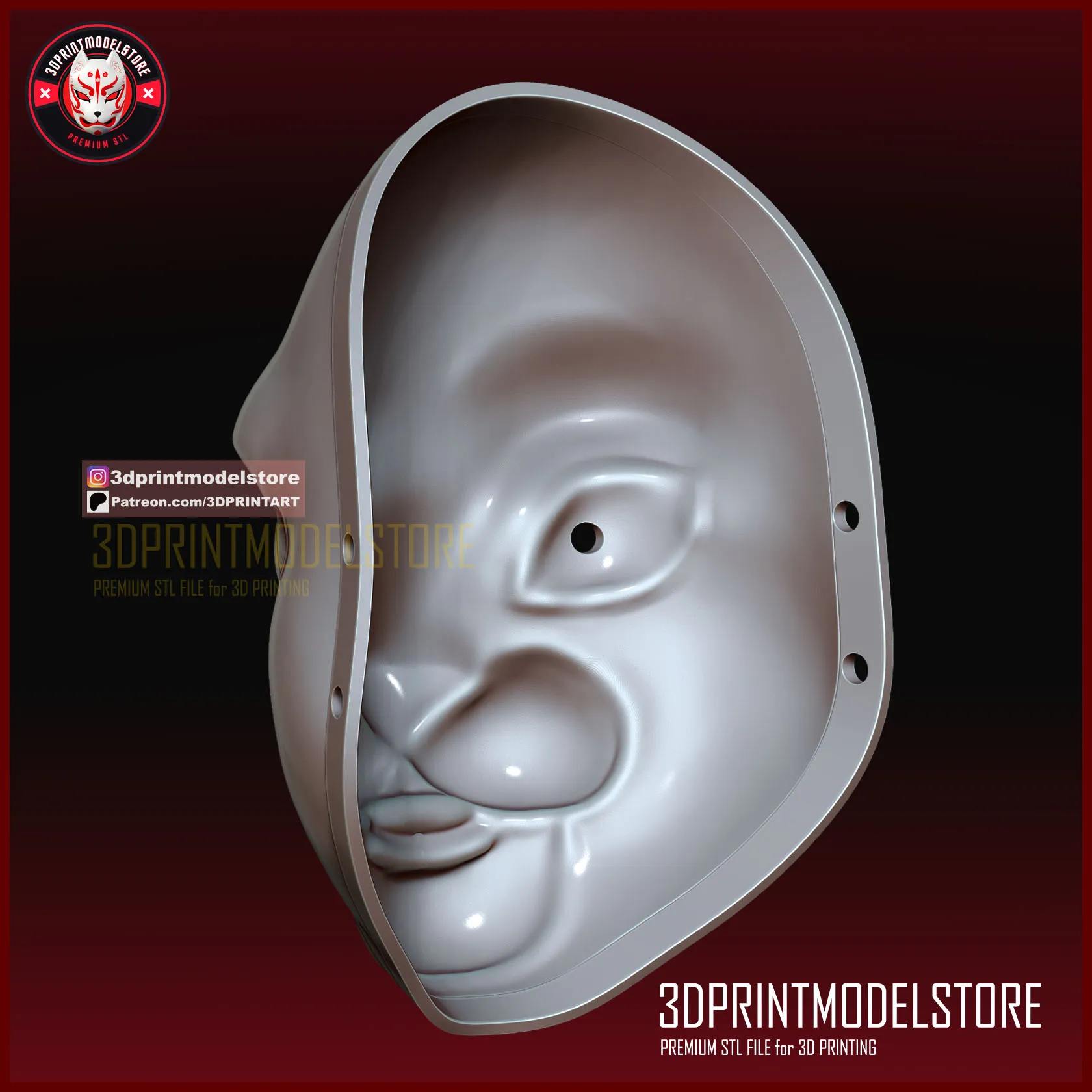 Guy Rabbit Skin Cosplay STL Download - Free Guy Rabbit Mask - Cosplay Mask - Halloween ...