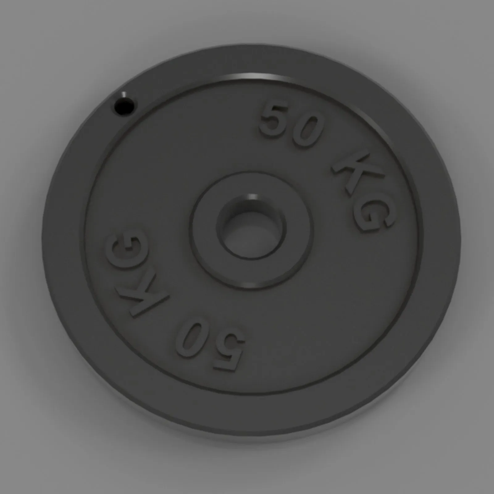 50 KG Weight Plate Keychain 3D Model