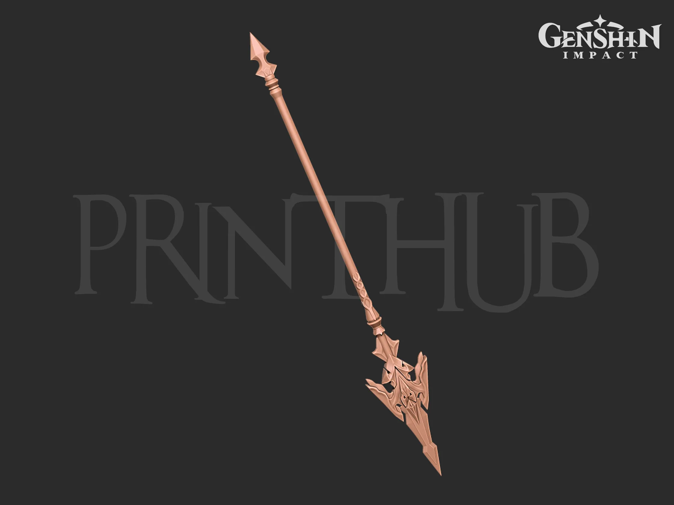 Genshin impact Calamity Queller Weapon 3d print model