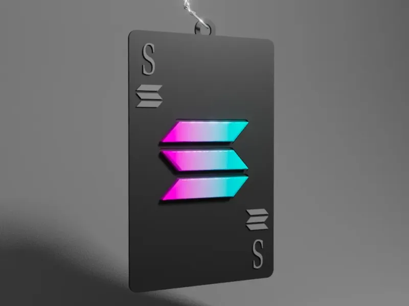 Poker card keychain (SOLANA)