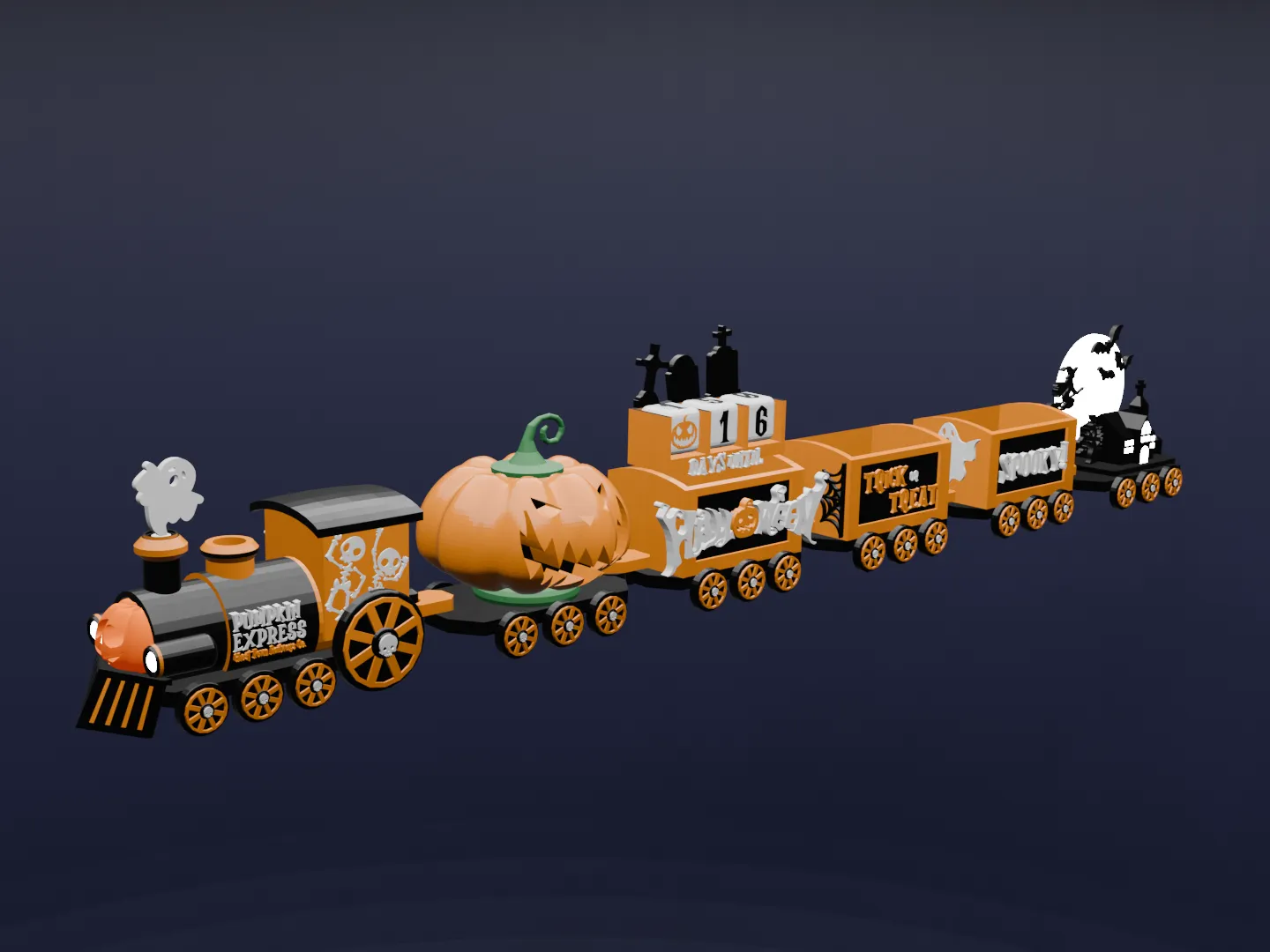 Pumpkin Express - Halloween Train Count-down Calendar