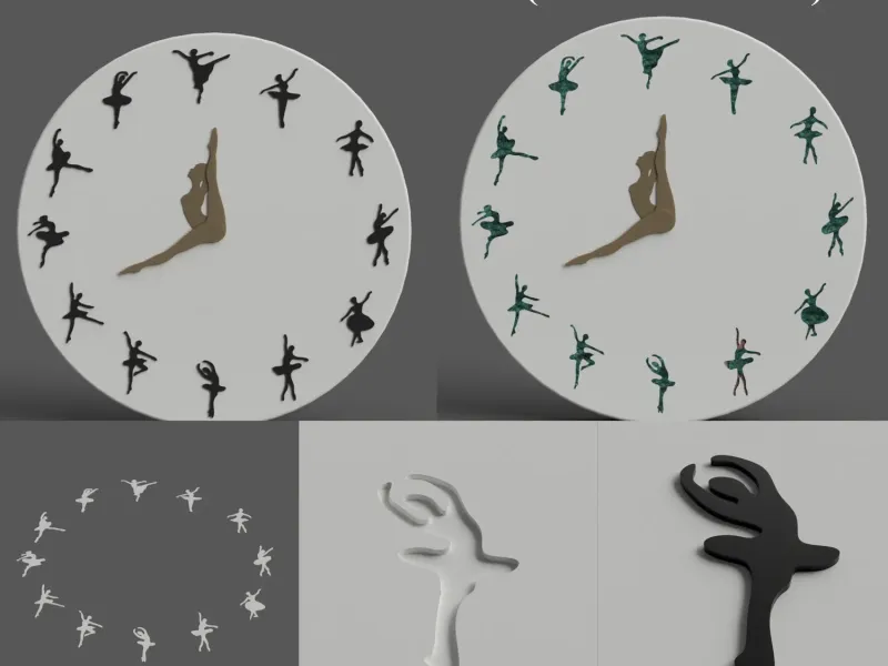 Horloge Ballet pour impression 3D - CNC