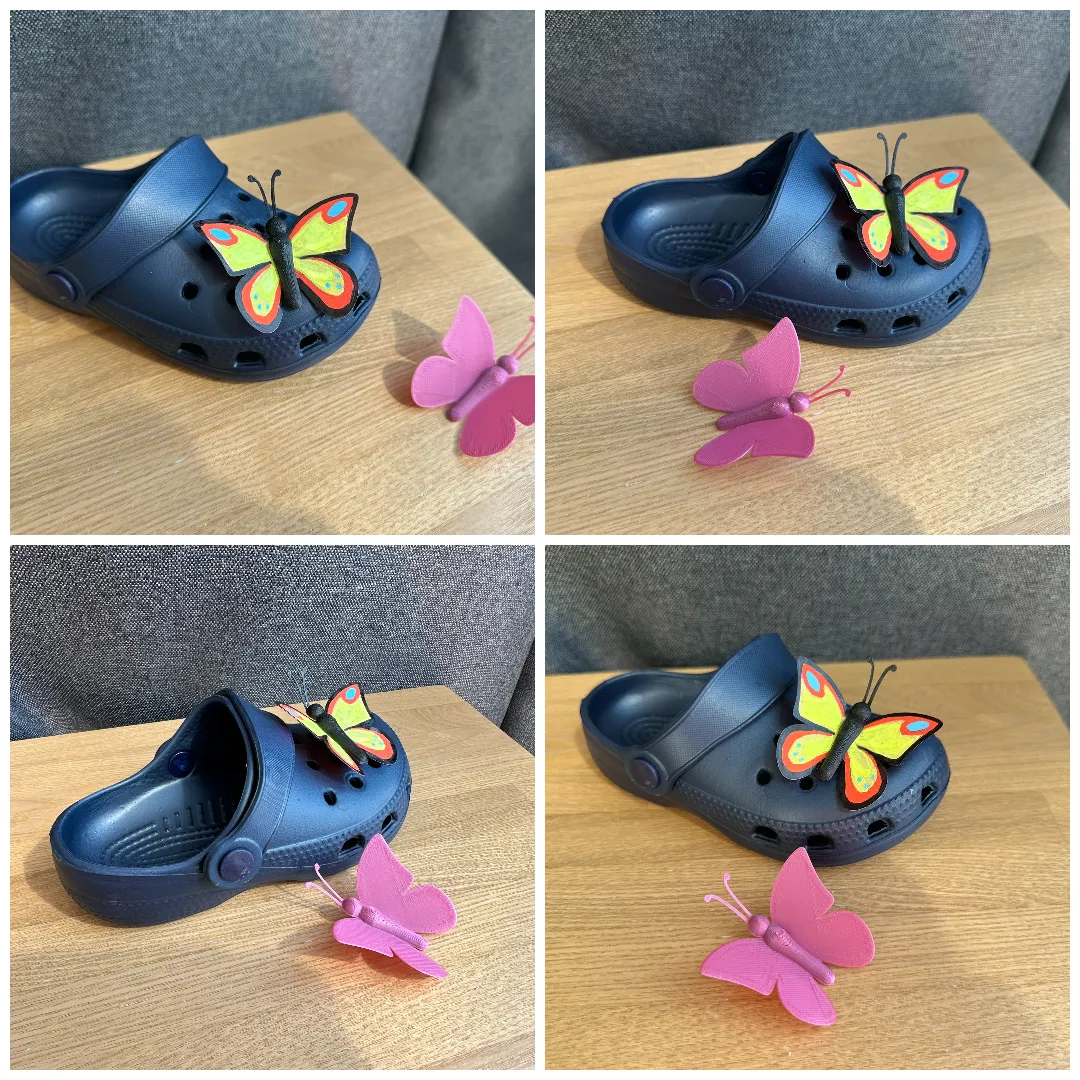 Butterfly shoe charm