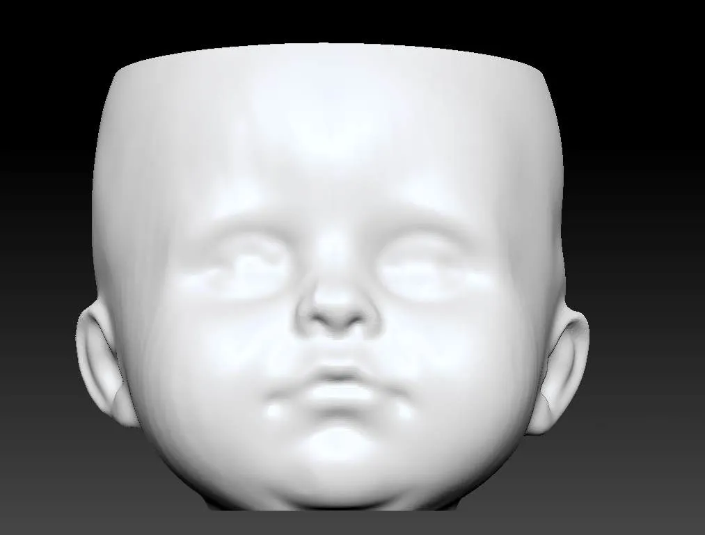 baby doll head planter pencil holder STL 3D printing