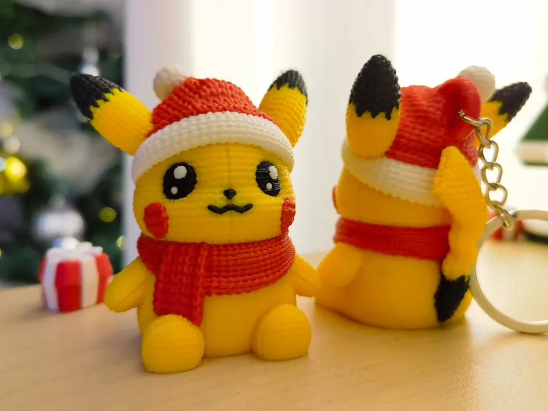 Cute Pikachu【Knitted】Keychain Toy