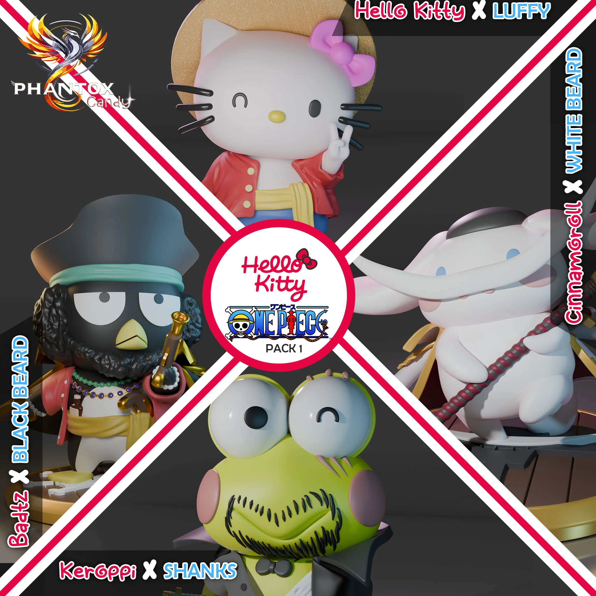 Hello Kitty x One Piece Pack 1 | 3D models download | Creality Cloud