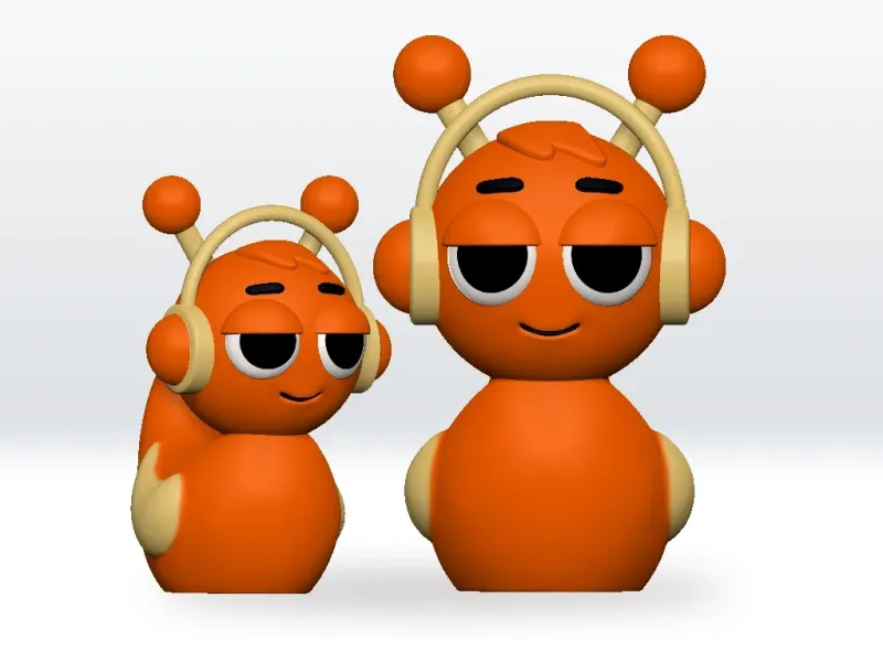 Sprunki Oren Duck STL file, Sprunki Orange 3D Model