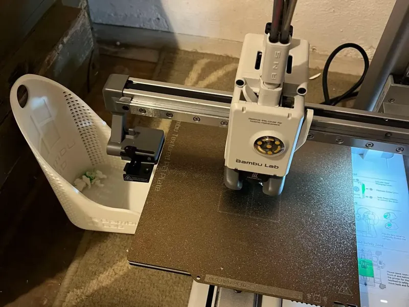 Contenedor más grande para atrapar residuos de Bambulab A1 Mini