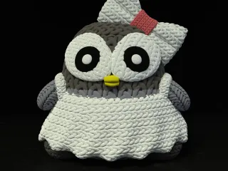 Knitted piegon (cute)