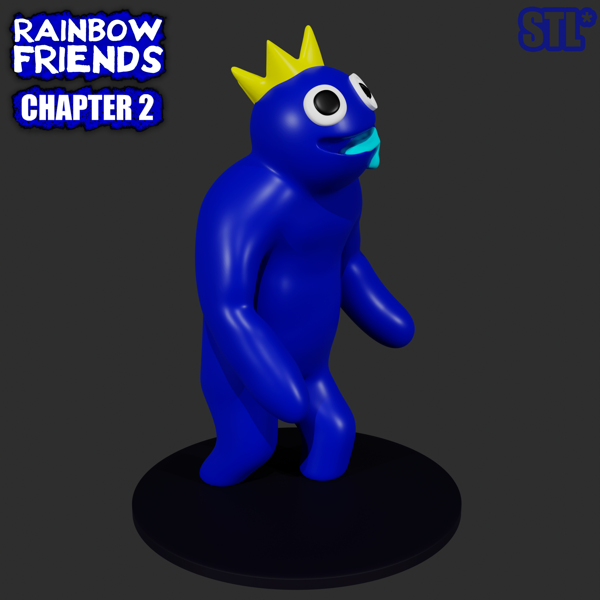 BLUE FROM ROBLOX RAINBOW FRIENDS CHAPTER 2 ODD WORLD, 3D FA