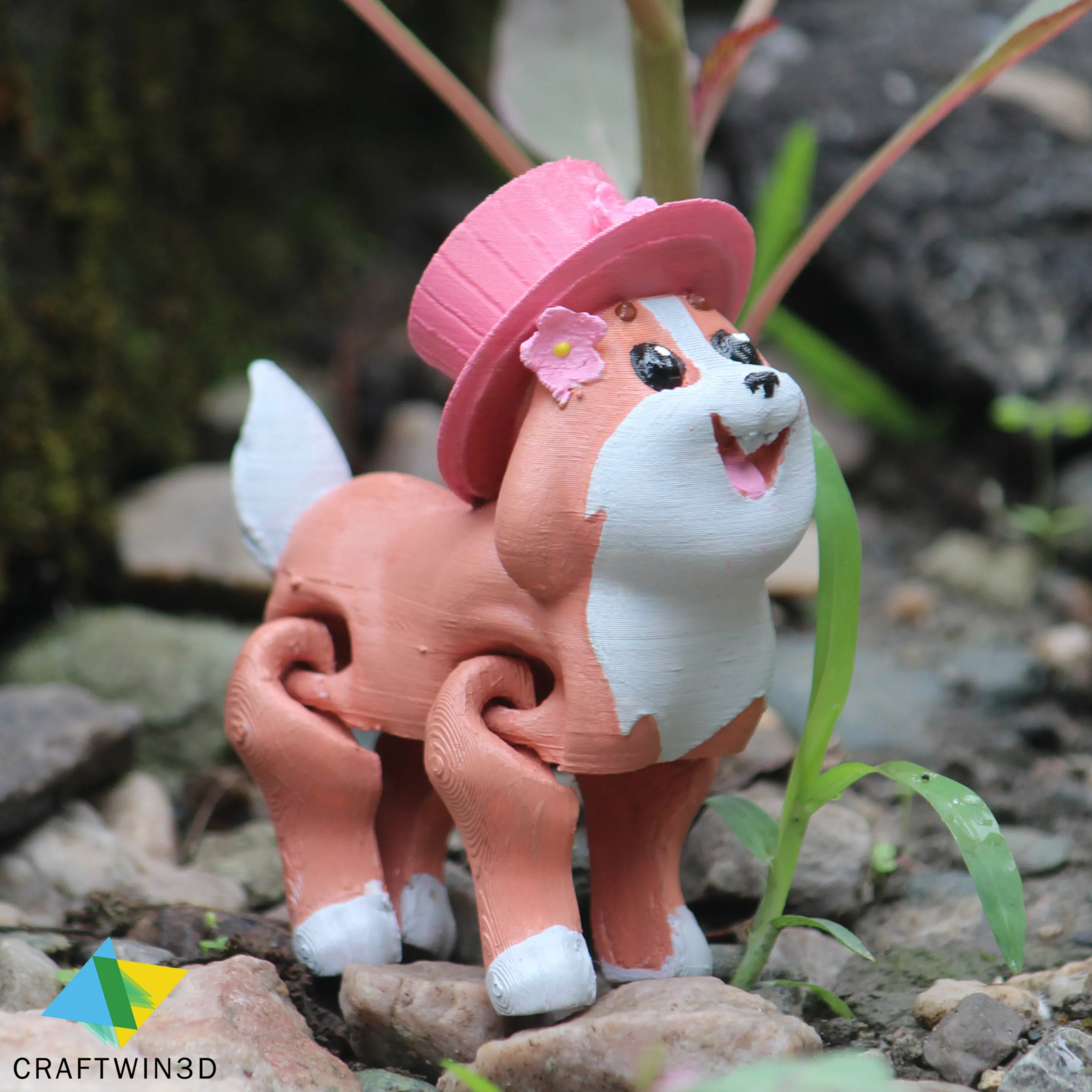 Print in place Happy Hat dog