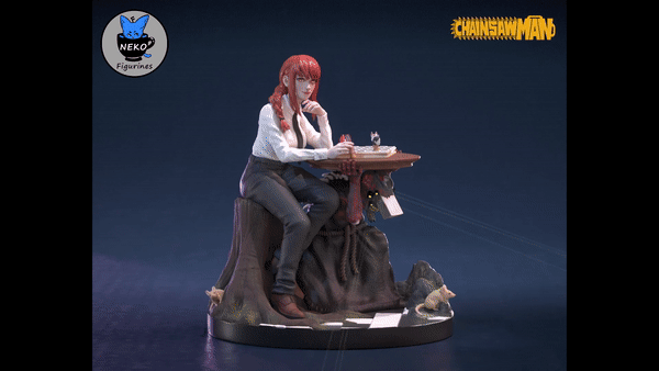 Makima- Chainsawman Anime Figurine STL for 3D Printing