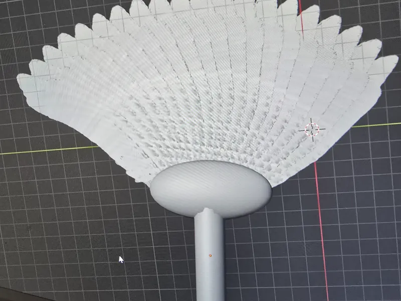 使用真实羽毛3D扫描制作的手持扇