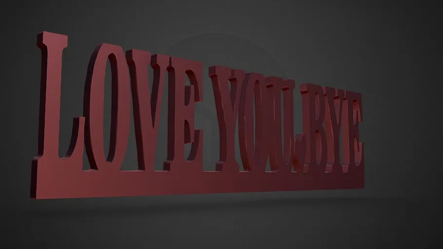 love you bye sign valentine