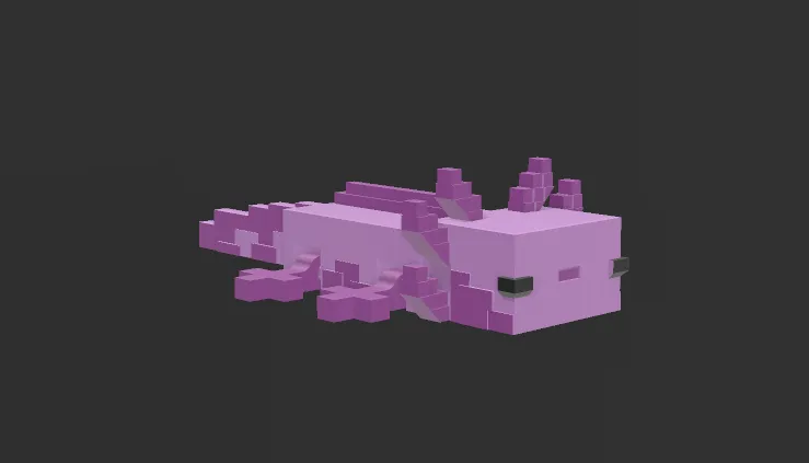 articulated Minecraft Axolotl