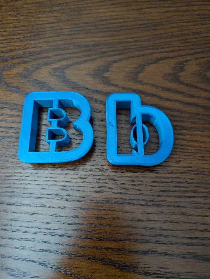 Letter B Alphabet Upper & Lower Case Cookie Cutter