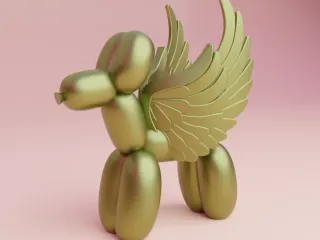 angel balloon dog idea for decoration or gift